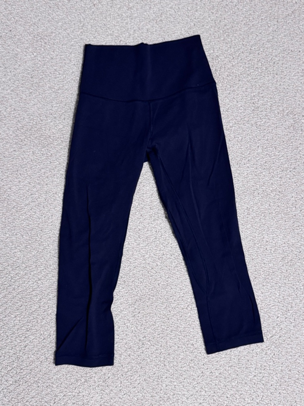 lululemon athletica High-Waisted Cropped Leggings - Navy Blue Size 4